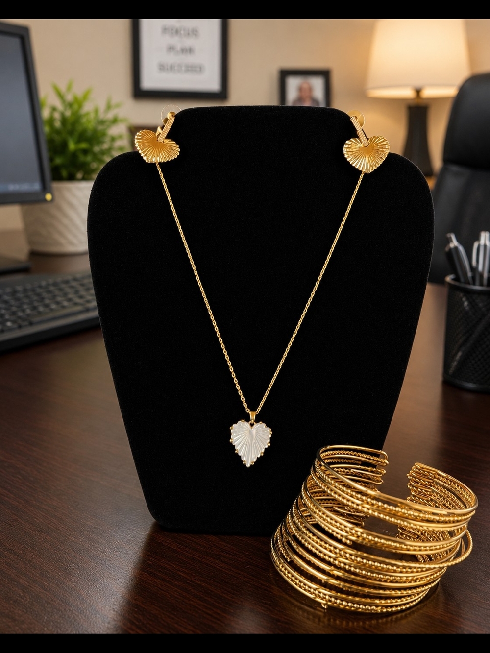 Park Lane Gold Necklace, Earring, & Bracelet Set